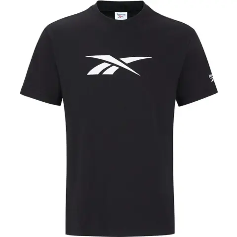 Reebok T-Shirts Men's Black Crew Neck Moderate Straight Fit
