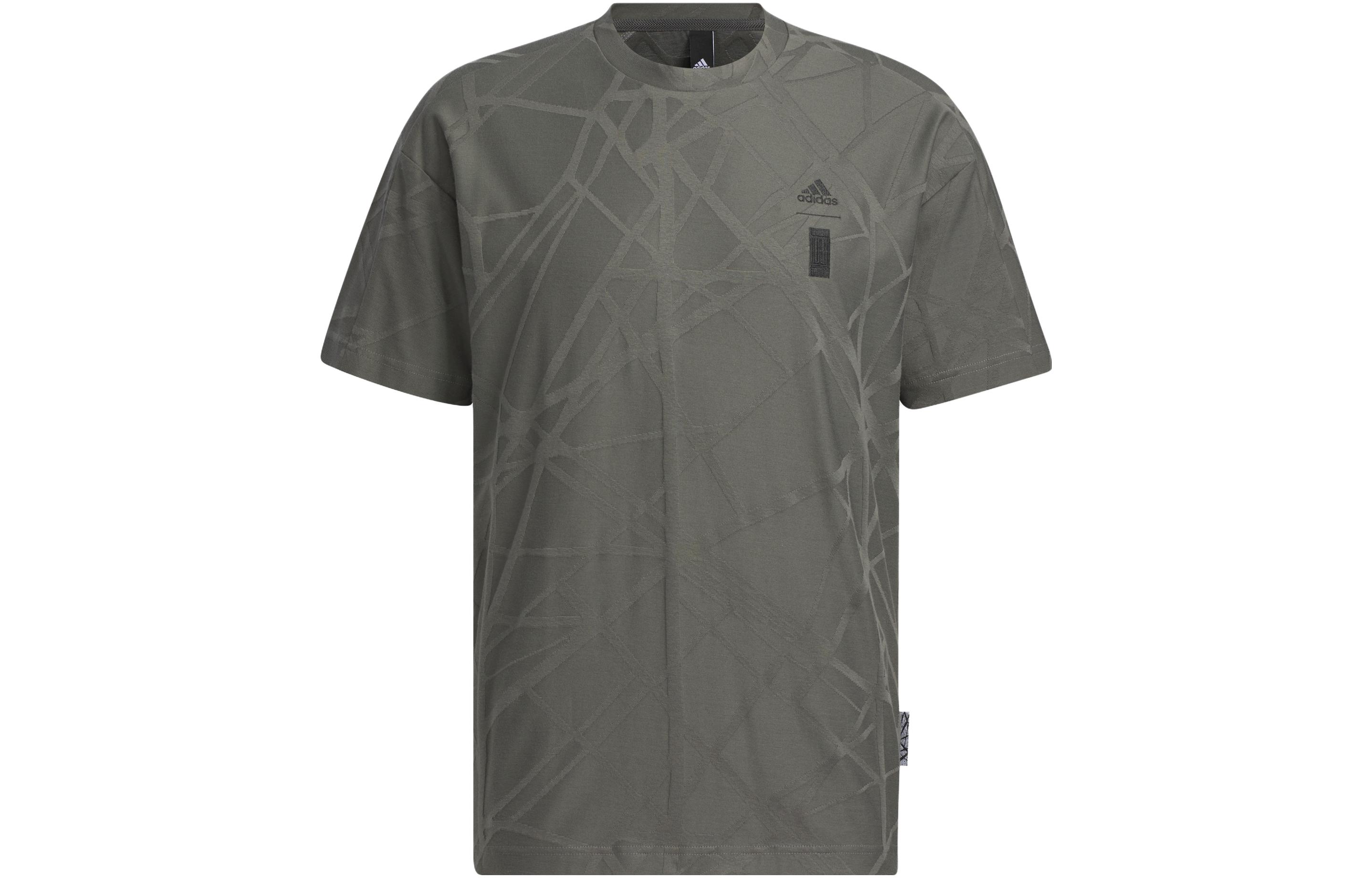 Adidas Wuji Series Drop Shoulder Sleeve T Shirt Men's Stone Gray