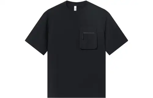 Reebok T Shirts Men's Black Crew Neck Moderate Straight Fit
