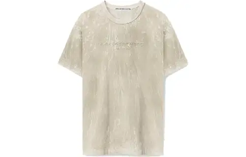 Alexander Wang T Shirts Unisex Ice Gray Crew Neck Moderate Straight Fit