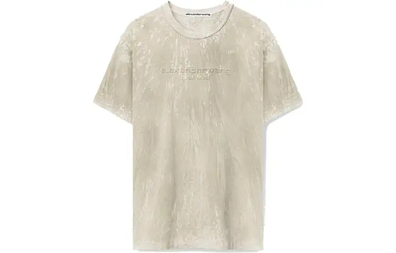 Alexander Wang T Shirts Unisex Ice Gray Crew Neck Moderate Straight Fit