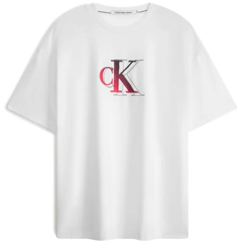 CALVIN KLEIN T-Shirt Men's Moon White