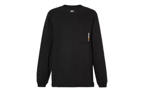 Timberland T Shirts Men's Black Crew Neck Moderate Straight Fit