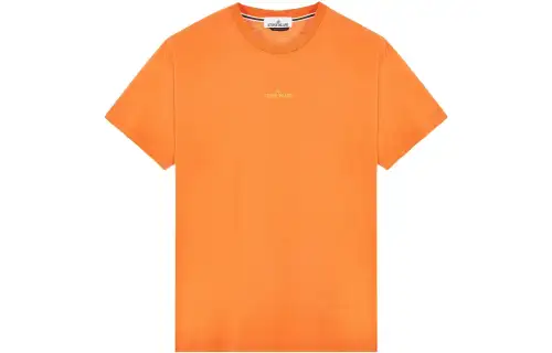 STONE ISLAND T Shirts Men's Saffron Crew Neck Moderate Straight Fit