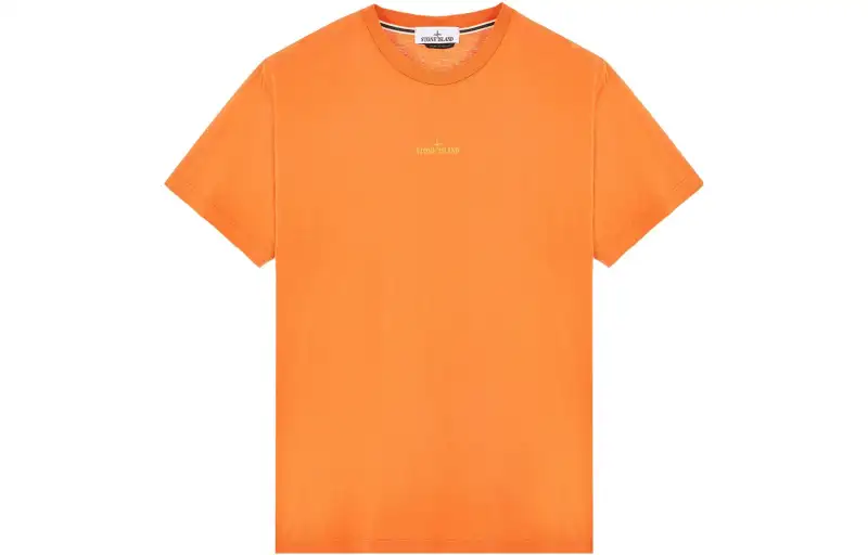 STONE ISLAND T Shirts Men's Saffron Crew Neck Moderate Straight Fit