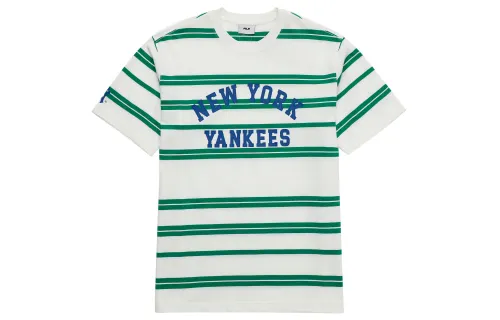 MLB New York Yankees T Shirts Unisex Light Green Crew Neck Moderate