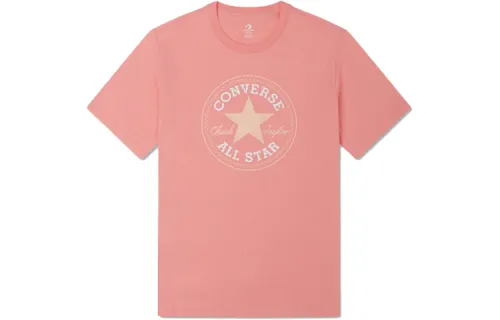 Converse T Shirts Unisex Pink Crew Neck Moderate Straight Fit