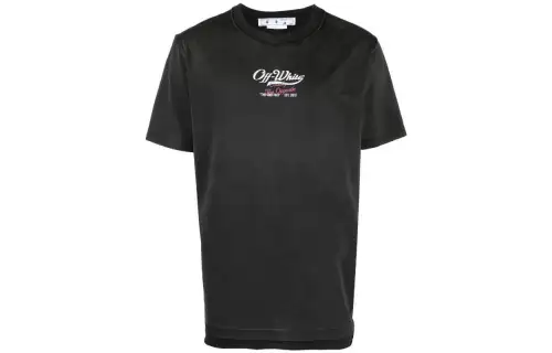 OFF WHITE Logo Printed Crewneck T Shirt