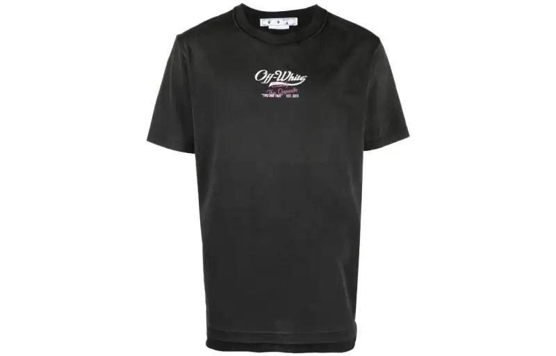 OFF WHITE Logo Printed Crewneck T Shirt