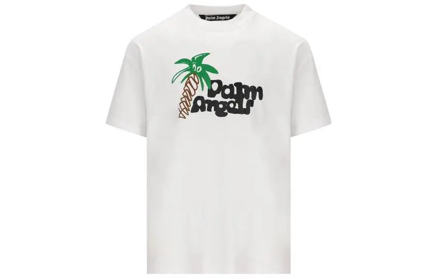 PALM ANGELS Sketchy print Cotton T shirt