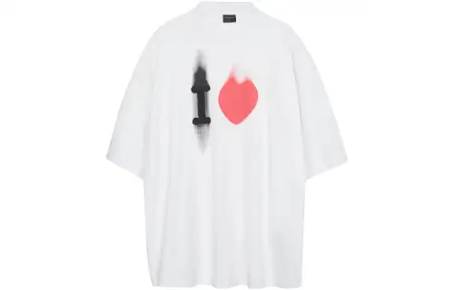 Balenciaga T Shirt Loose Fit Unisex White