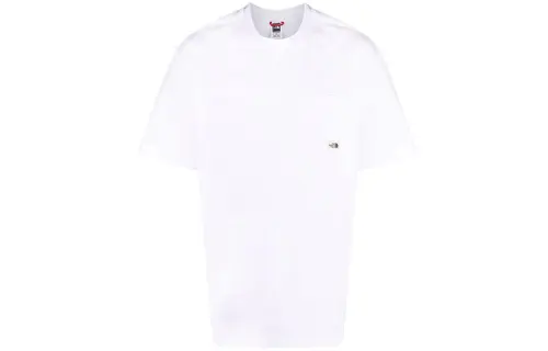 THE NORTH FACE T Shirts Men's White Crew Neck Moderate Straight Fit