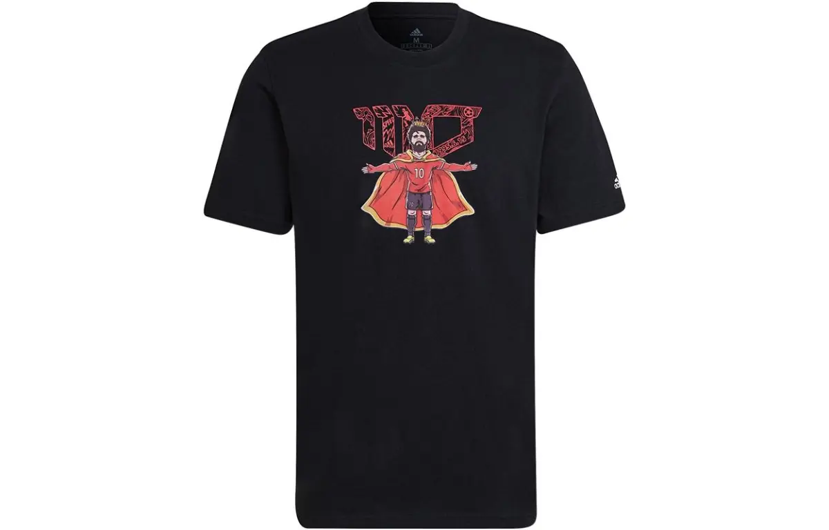 Adidas T-Shirts Men's Black Crew Neck Moderate Straight Fit