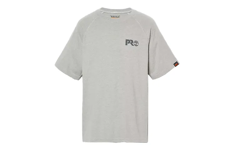 Timberland T Shirts Men's Light Gray Crew Neck Moderate Straight Fit