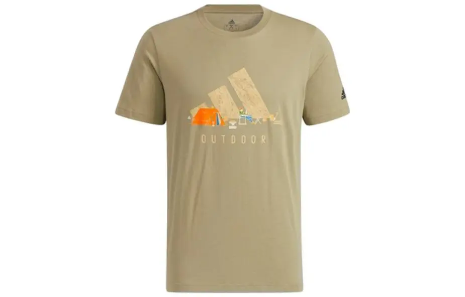 Adidas Set in Sleeve T Shirt Men's Green
