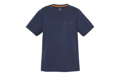 Timberland T Shirts Men's Navy Blue Crew Neck Moderate Straight Fit