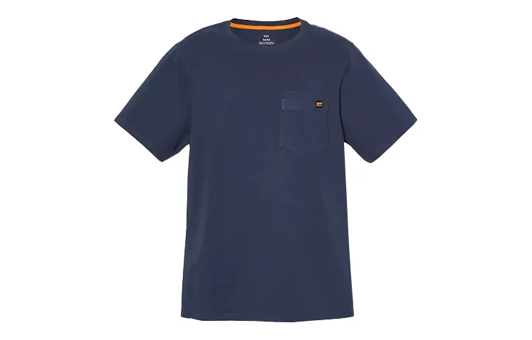 Timberland T Shirts Men's Navy Blue Crew Neck Moderate Straight Fit