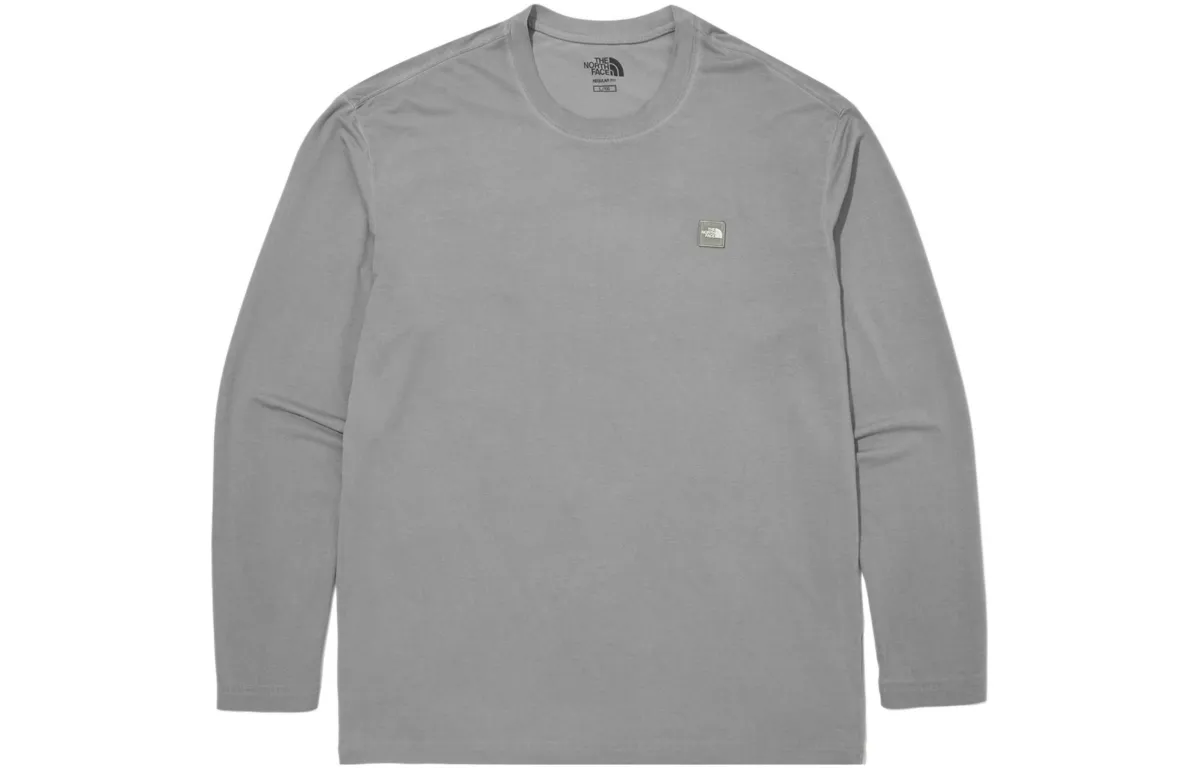 THE NORTH FACE T-Shirts Men's Gray Crew Neck Moderate Straight Fit