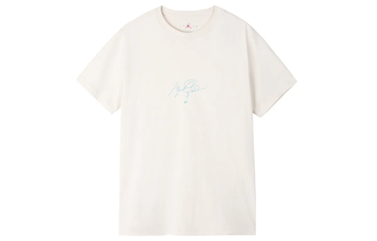 Jordan T-Shirts Men's White Crew Neck Moderate Straight Fit