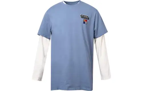 Vans T Shirts Unisex Gray Blue Crew Neck Moderate Straight Fit