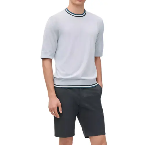 HERMES Knitwear Men's Blue Crew Neck Moderate Other