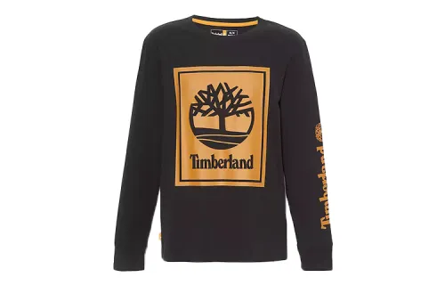 Timberland T Shirts Unisex Black Crew Neck Moderate Straight Fit