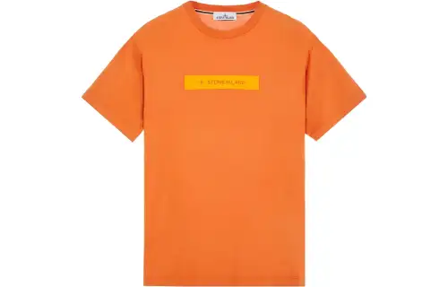 STONE ISLAND T Shirts Unisex Saffron Crew Neck Moderate Straight Fit