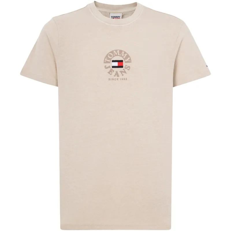 Tommy Hilfiger T Shirts Unisex Khaki ACM Crew Neck Moderate Straight Fit