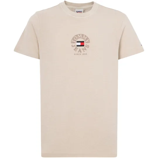 Tommy Hilfiger T Shirts Unisex Khaki ACM Crew Neck Moderate Straight Fit