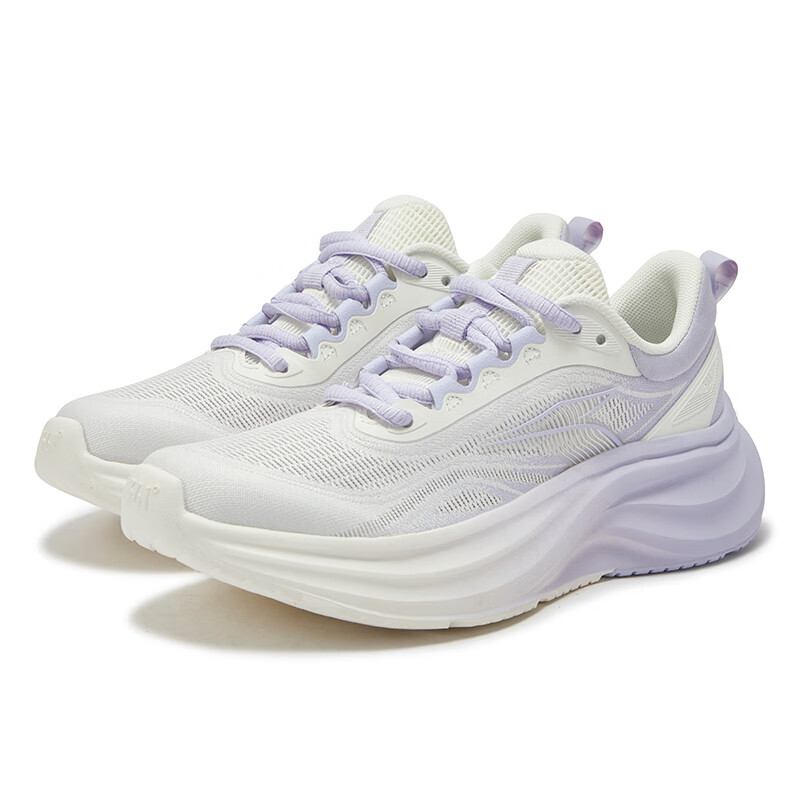 361° Breathable And Slip Resistant Breathable And Slip Resistant Low top Casual Running Shoes Women’s White Purple
