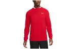 Nike T Shirts Men's Red Crew Neck Moderate Straight Fit