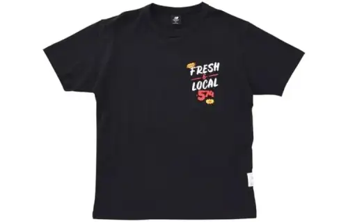 New Balance Esse Reimagined T Shirts Men's Black Crew Neck Moderate Straight Fit
