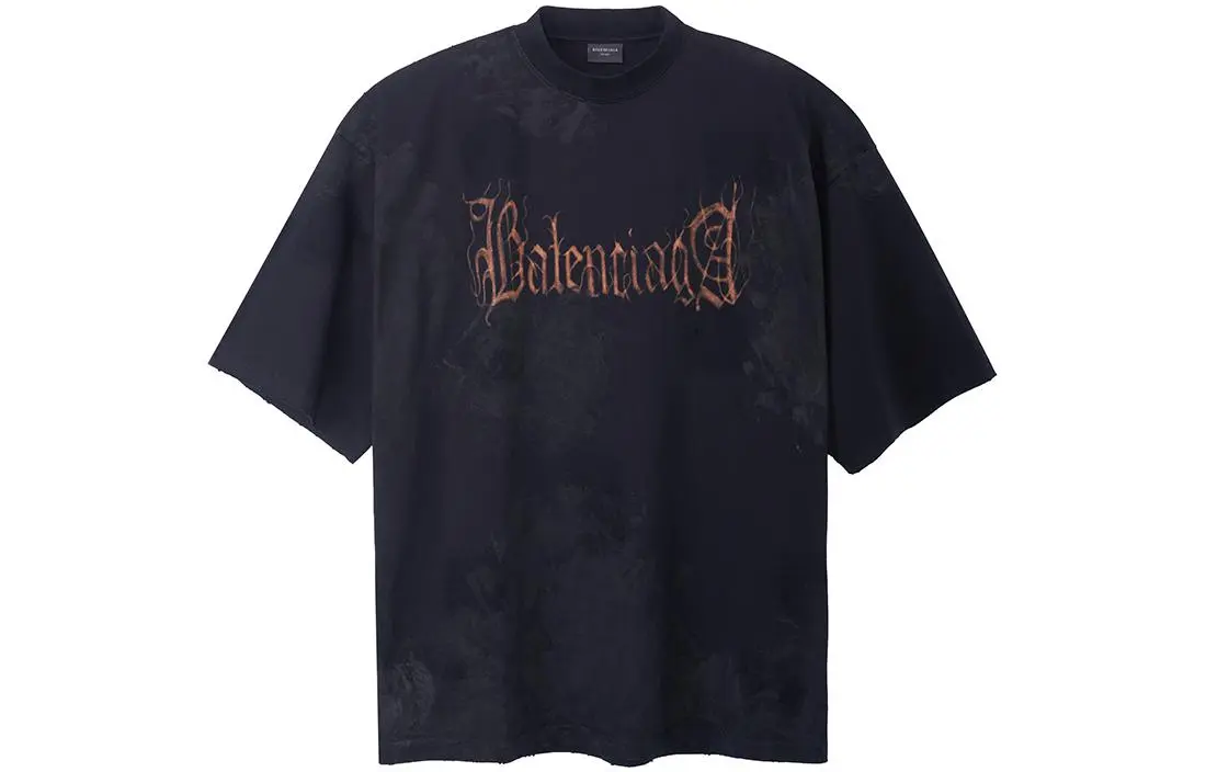 Balenciaga T Shirt Loose Fit Unisex Black