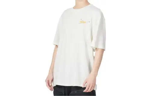 PUMA T Shirts Men's White Crew Neck Moderate Straight Fit