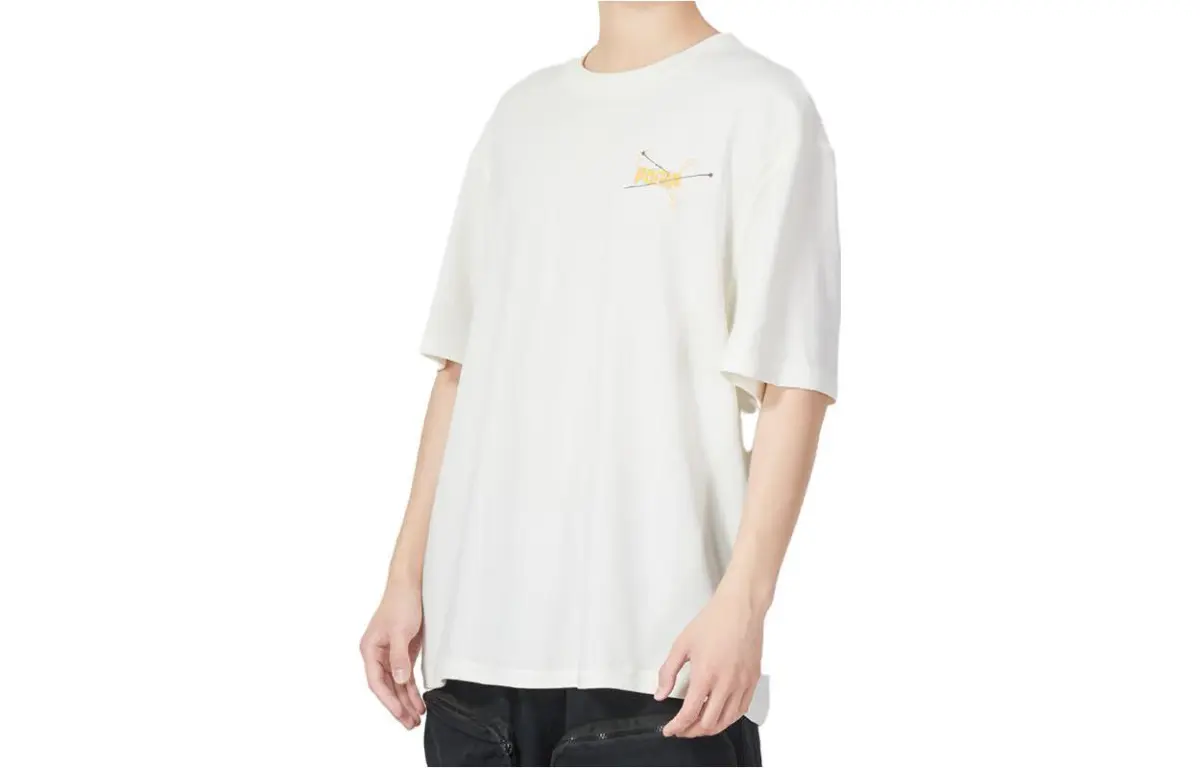 PUMA T-Shirts Men's White Crew Neck Moderate Straight Fit