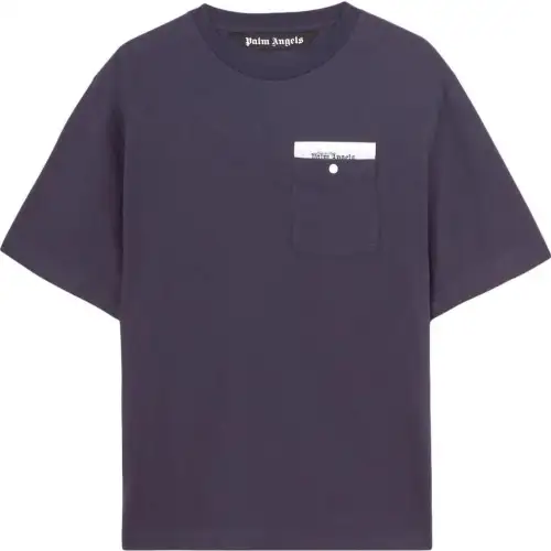 PALM ANGELS Logo Printed Crewneck T Shirt