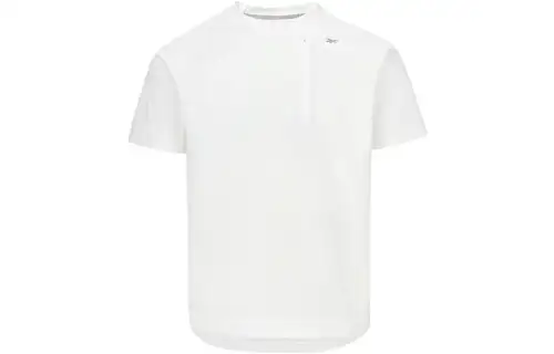 Reebok T Shirts Men's White Crew Neck Moderate Straight Fit