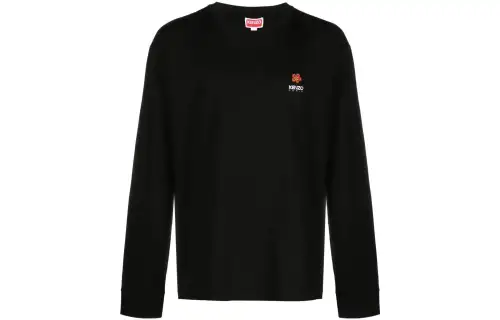 KENZO Logo Printed Long Sleeved Crewneck T Shirt