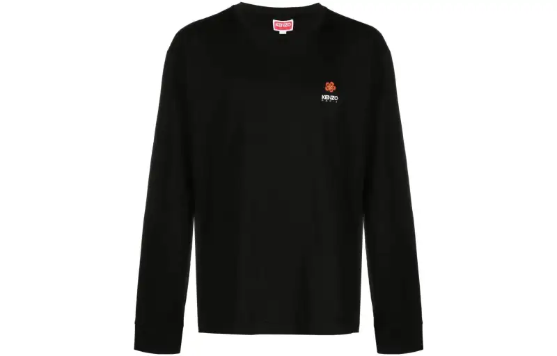 KENZO Logo Printed Long Sleeved Crewneck T Shirt