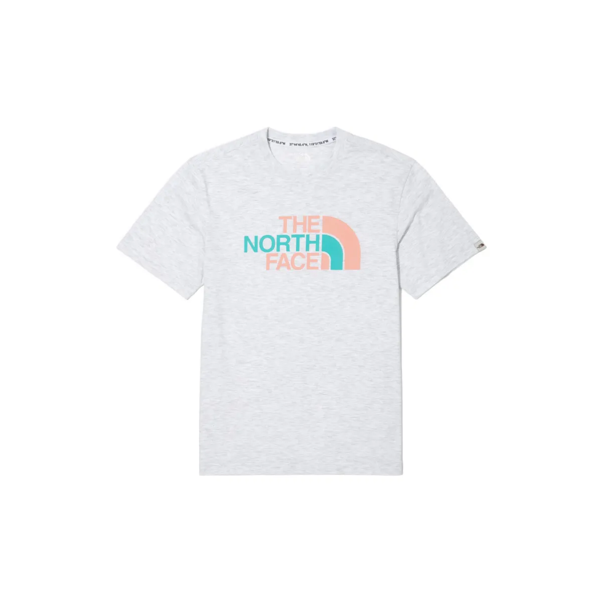 THE NORTH FACE T-Shirts Men's Light Gray Crew Neck Moderate Straight Fit