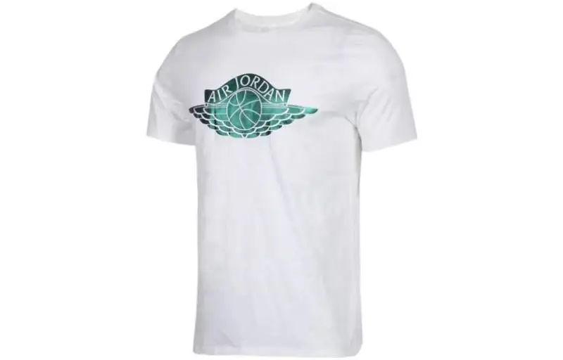 Jordan T Shirts Men's White Crew Neck Thin