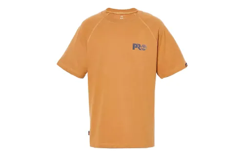 Timberland T Shirts Men's Orange Crew Neck Moderate Straight Fit