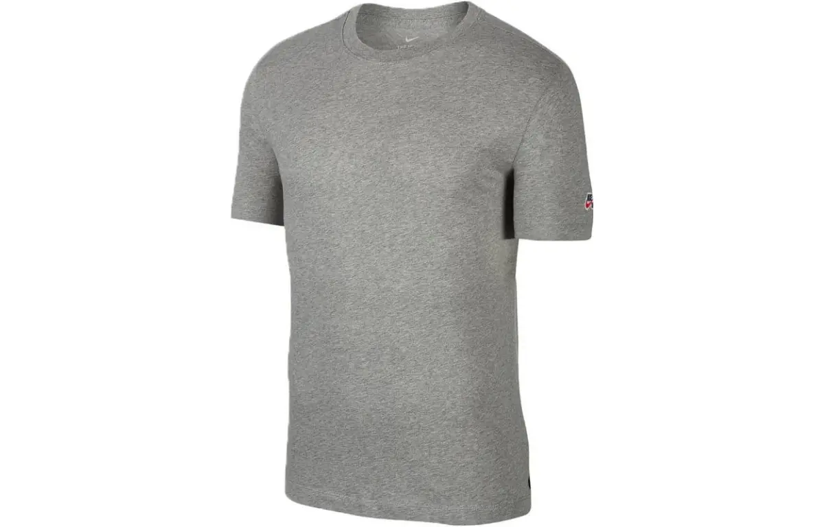 Nike T-Shirts Men's Gray Crew Neck Moderate