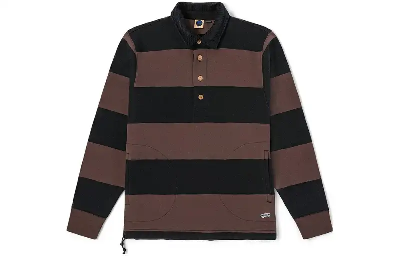 Vans T Shirts Men's Coffee Polo Collar Moderate Straight Fit