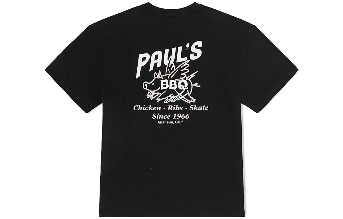 Vans T-Shirts Unisex Black Crew Neck Moderate