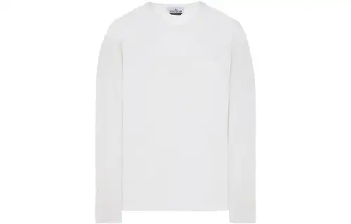 STONE ISLAND T Shirts Men's White Crew Neck Moderate Other