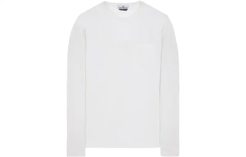 STONE ISLAND T Shirts Men's White Crew Neck Moderate Other