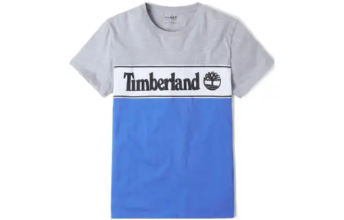 Timberland T Shirts Men's Gray Crew Neck Moderate Straight Fit