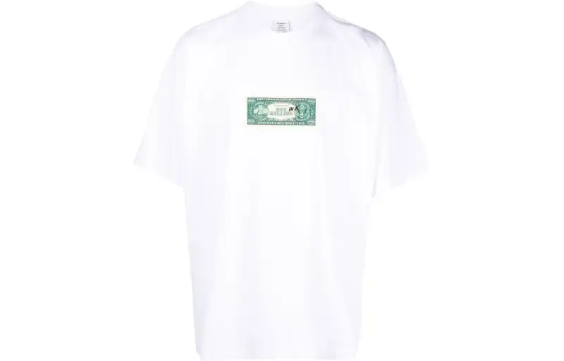 Vetements T Shirts Unisex White Crew Neck Moderate Straight Fit