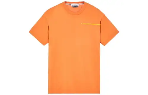 STONE ISLAND T Shirts Men's Saffron Crew Neck Moderate Straight Fit
